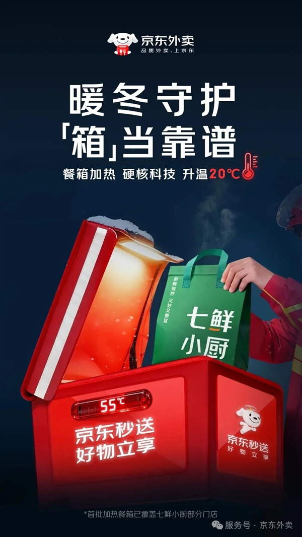 点外卖能看到实时温度！京东外卖上线加热餐箱：全职骑手免费(图1)