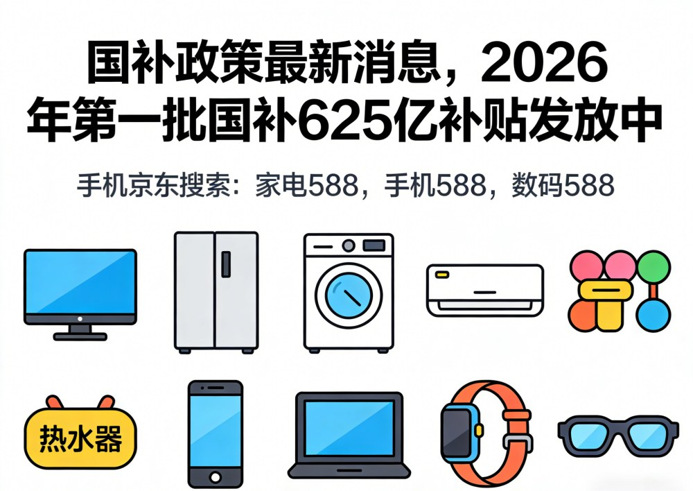 国补2026年最新申领消息：国补怎么领取？手机、家电、汽车领取方法操作教程！(图1)